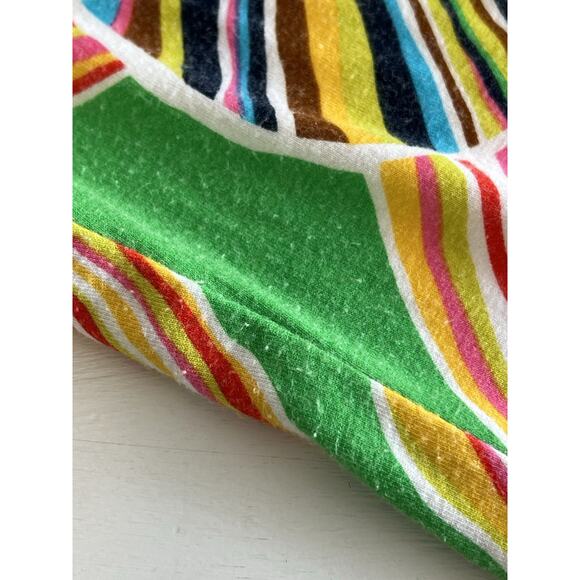 Trina Turk Dress Camellia Cover Up Resort Beach Size 2 Green 35” Psychedelic 3/4 - Picture 12 of 16